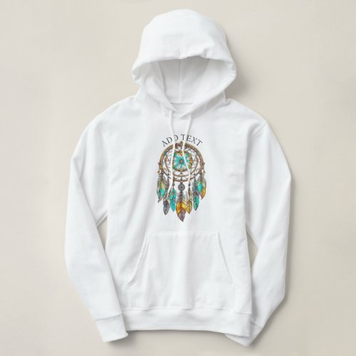 Personalized Teal Dreamcatcher Mystical Hoodie