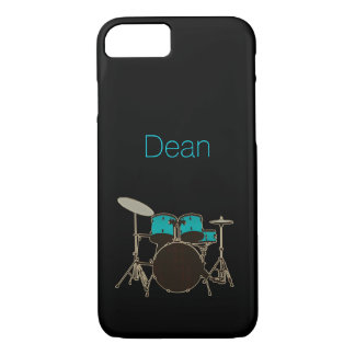 Personalized Teal Drums Music iPhone 7 Case