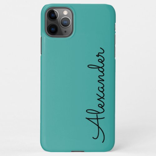 Personalized Teal Handwritten Name BUDGET iPhone 11Pro Max Case