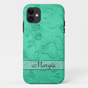 Personalized Teal Heart Designer iPhone 5 Case