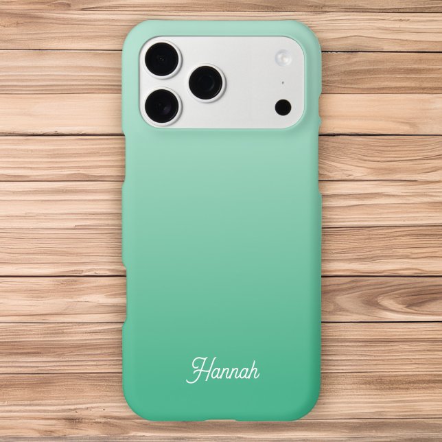 Personalized Teal Mint Gradient Case-Mate iPhone Case (Personalized Teal Mint Gradient Case-Mate iPhone Case)