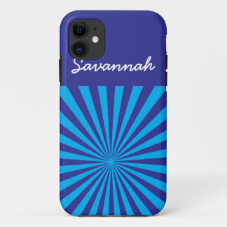 Personalized Teal Turquoise Blue Star Burst Case