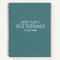 Personalized Teal White Sketchbook