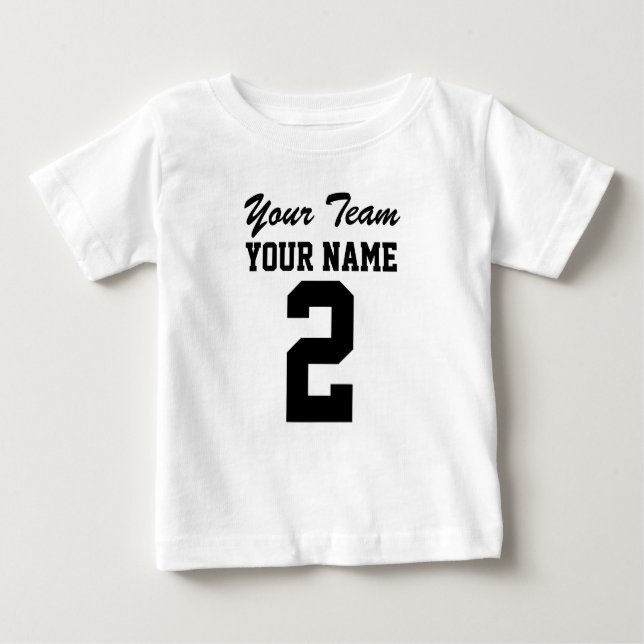 Personalized Team Athletic Baby Sports Jersey Tee (Front)