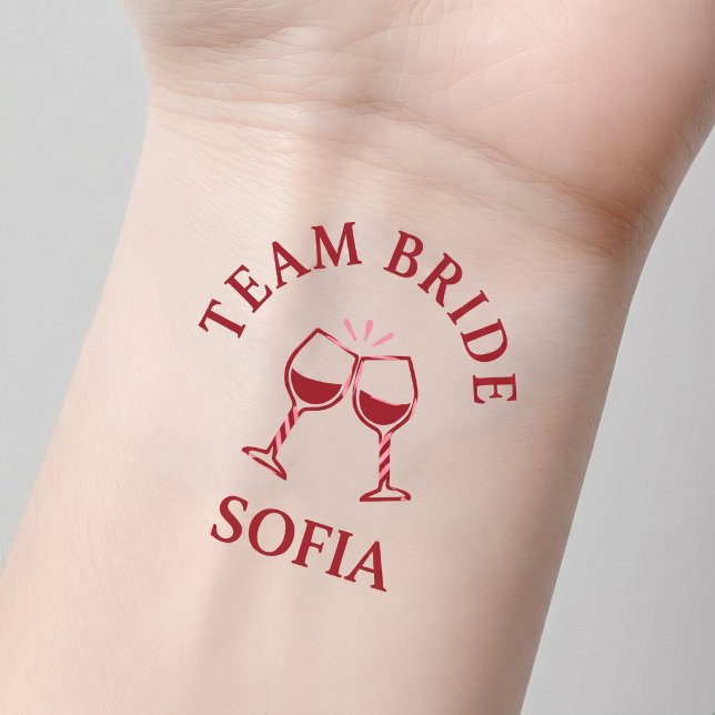 Personalized Team Bride Custom Name Bachelorette  Temporary Tattoos (Creator Uploaded)