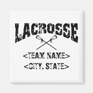 Personalized Team City State Lacrosse T-Shirts Magnet