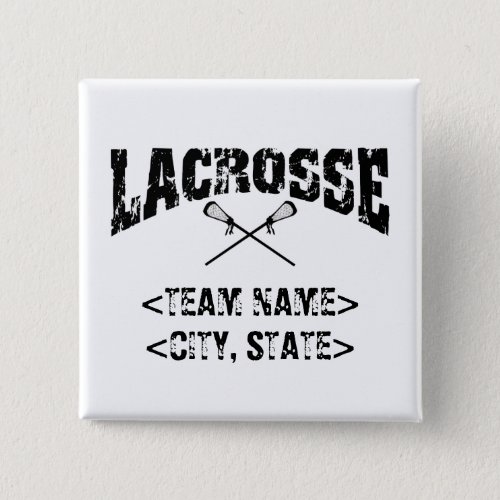 Personalized Team City State Lacrosse T_Shirts Pinback Button