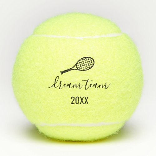 Personalized Team Club Name Year Tennis Balls