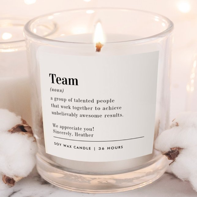Personalized Team Definition Bulk Appreciation Gif Scented Candle (Creator Uploaded)