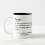 Personalized Team Definition employee appreciation Two-Tone Coffee Mug