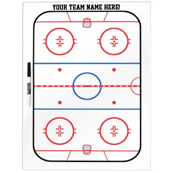 Personalized Team Hockey Rink Game Planner Dry Erase Board by AmericanStyle at Zazzle