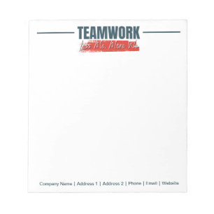 Personalized Team Inspirational Office Corporate Notepad