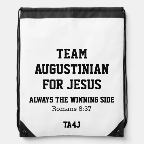 Personalized TEAM JESUS Christian  Drawstring Bag