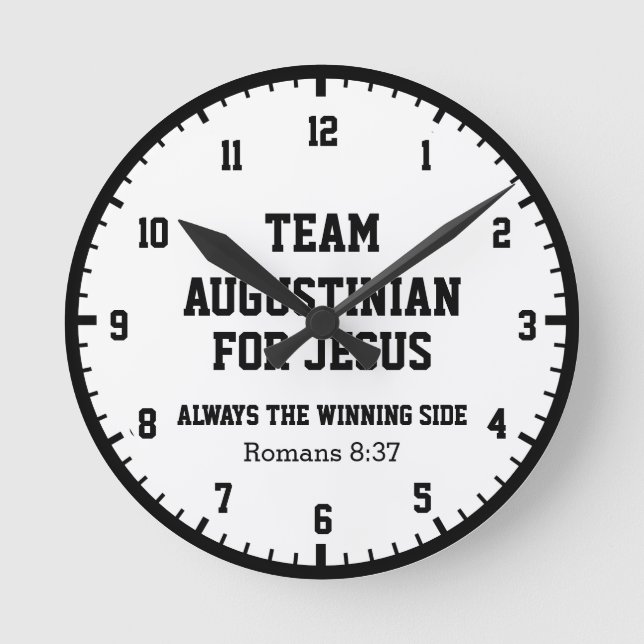 Personalized TEAM JESUS Christian Round Clock (Front)