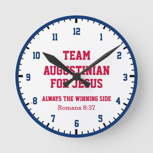 Personalized TEAM JESUS Round Clock