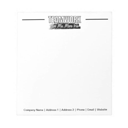 Personalized Team Motivational Office Corporate  Notepad