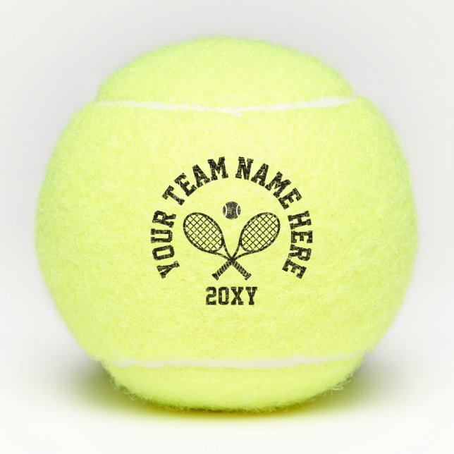 Personalized Team Name Custom Tennis Balls (Front)