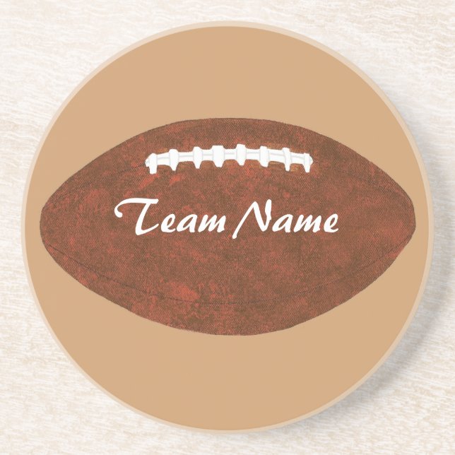 Personalized Team Name Football Coasters (Front)