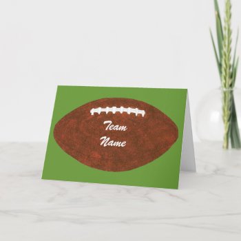 Personalized Team Name Football  Greeting Cards by Cherylsart at Zazzle