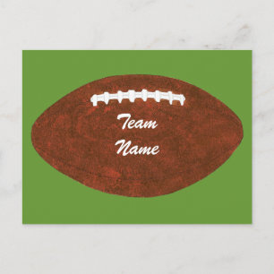 Personalized Team Name Football Postcards