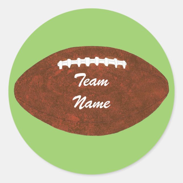 Personalized Team Name Football, stickers (Front)