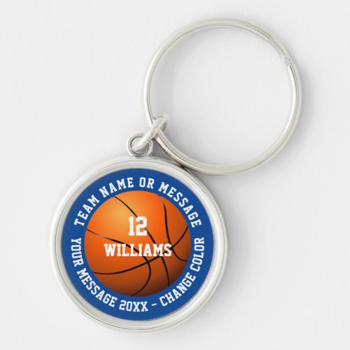 Personalized Team Name Number Team Basketball Keychain