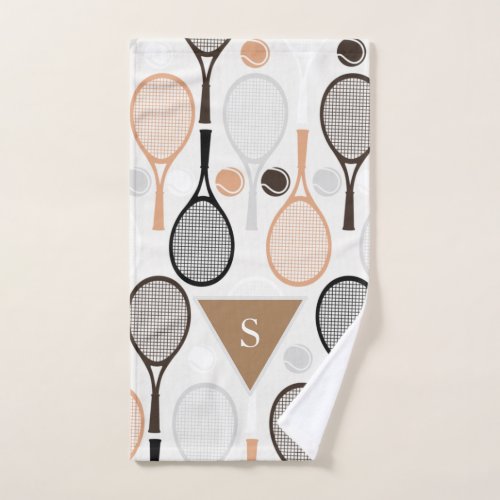 Personalized Team Name Player Tennis Rackets White Hand Towel