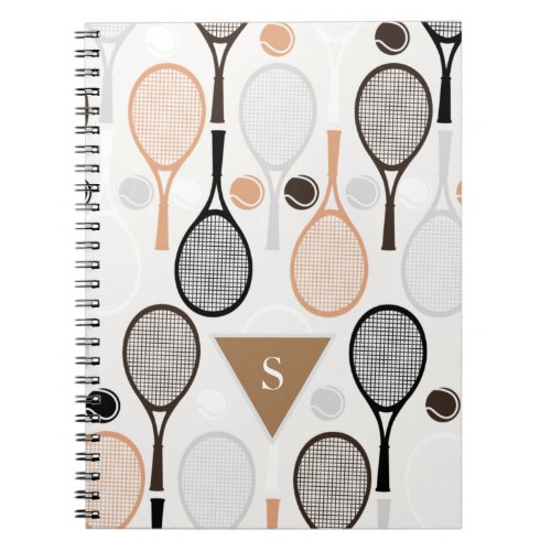 Personalized Team Name Player Tennis Rackets White Notebook