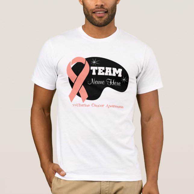 Personalized Team Name - Uterine Cancer T-Shirt (Front)