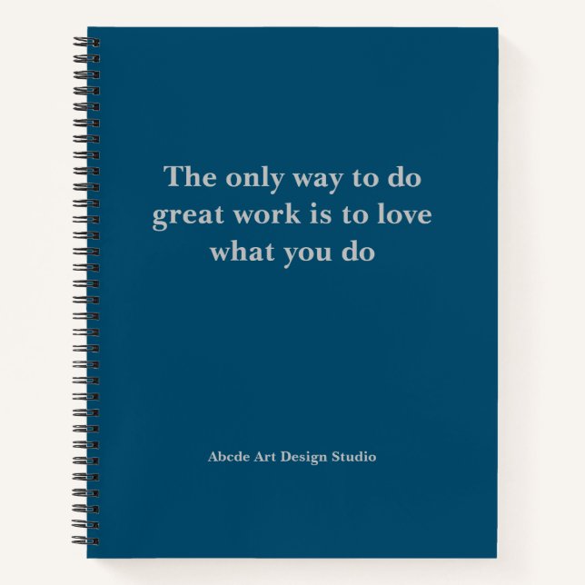 Personalized Team Slogan Address Name Notebook (Front)