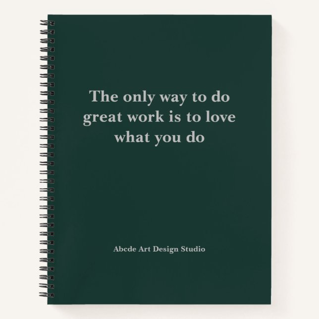 Personalized Team Slogan Address Name Notebook (Front)