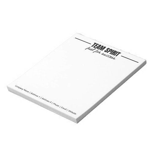 Personalized Team Spirit Staff Office Corporate  Notepad