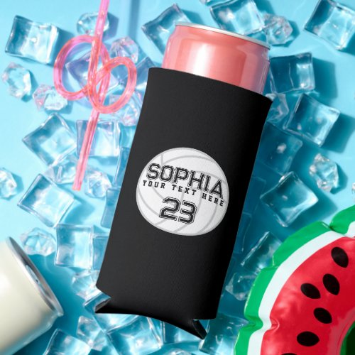 Personalized Team Sports -Volleyball Seltzer Can Cooler