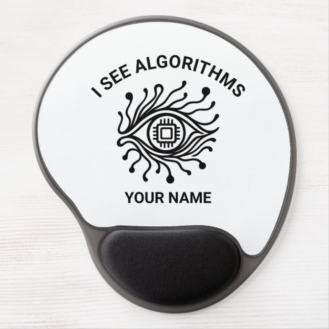 Personalized Tech Gel Mouse Pad with Custom Text (Front)