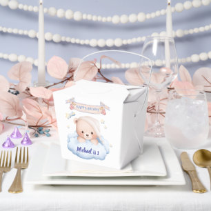 Personalized Teddy Bear 1st Birthday Favor Box