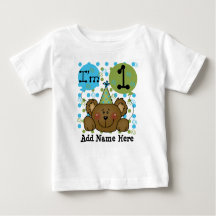 Personalized Teddy Bear 1st Birthday T-shirt