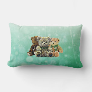 Personalized Teddy Bear Baby Boy Nursery Lumbar Pillow