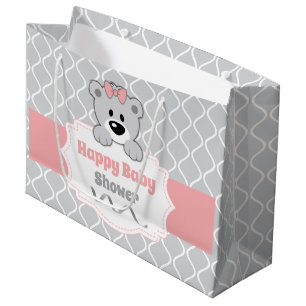 Personalized Teddy Bear Baby Shower Large Gift Bag