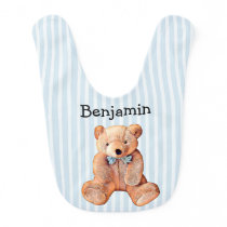 Personalized Teddy Bear Bib with Baby's Name Personalized Teddy Bear Bib with Baby's Name
