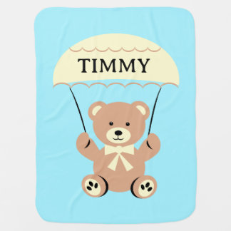 Personalized Teddy Bear Blamket Baby Blanket