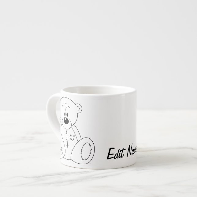 Personalized Teddy Bear Coffee Cup (Front Left)