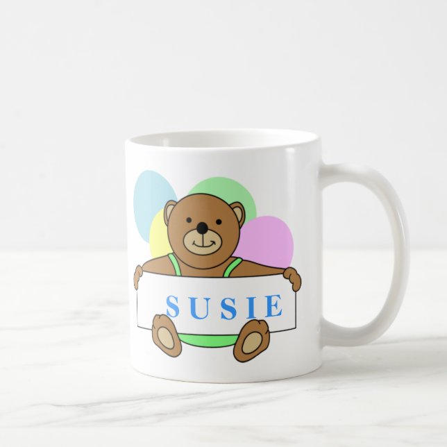 Personalized Teddy Bear Design Coffee Mug (Right)