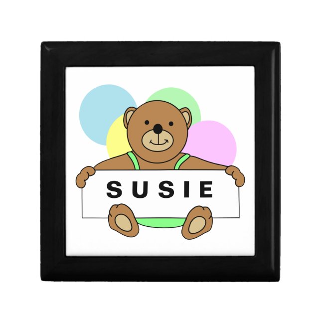 Personalized Teddy Bear Keepsake Box (Front)