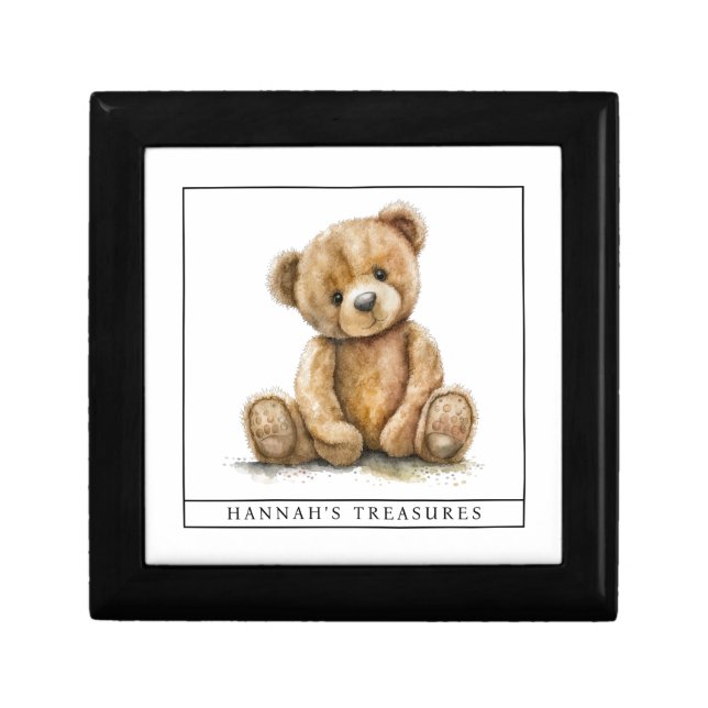 Personalized Teddy Bear Keepsake Gift Box (Front)