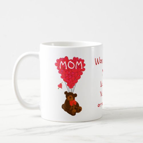 Personalized teddy bear mothers day coffee mug