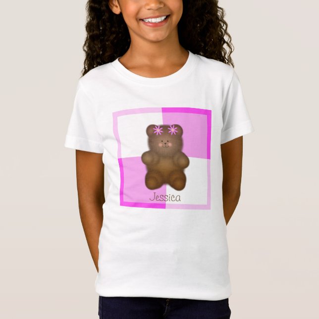 Personalized Teddy Bear T Shirt (Front)
