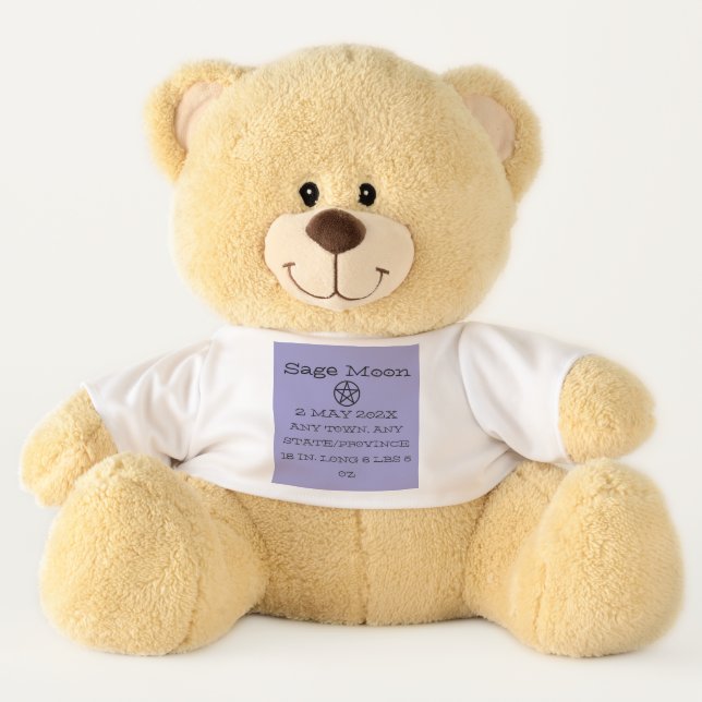 Personalized Teddy Bear with Pentacle (Front)