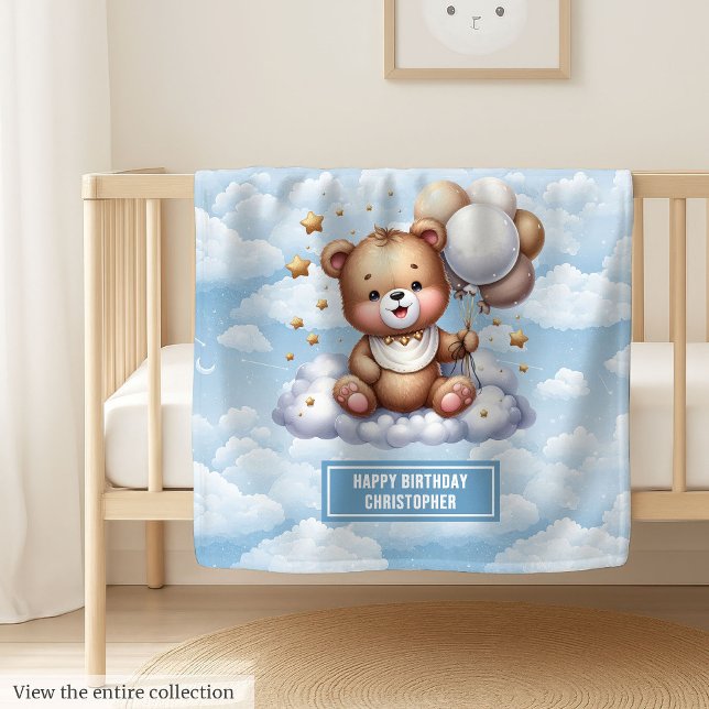 Personalized teddy blanket for baby’s first year (Personalized teddy blanket for baby’s first year)