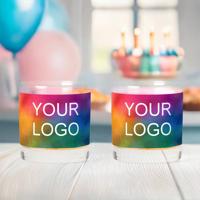 Personalized Template Business Company Logo Best Whiskey Glass (Insitu (Baby Shower))
