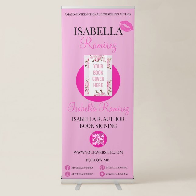Personalized Template for Romance Authors Retractable Banner (Front)